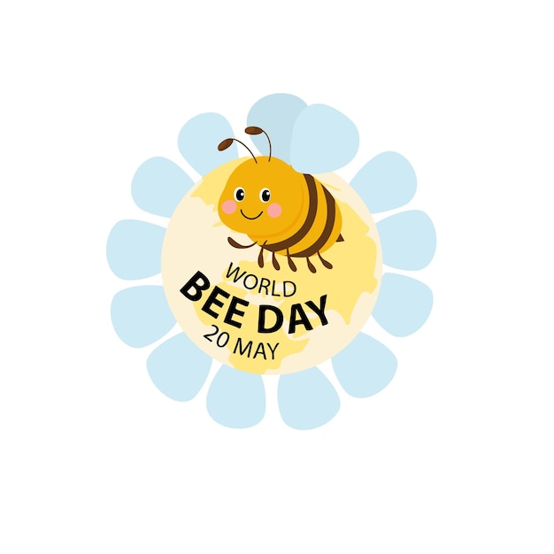 Vector illustration of cute bee