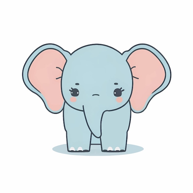 Cute Elephants Kawaii Vector & Photo (Free Trial)