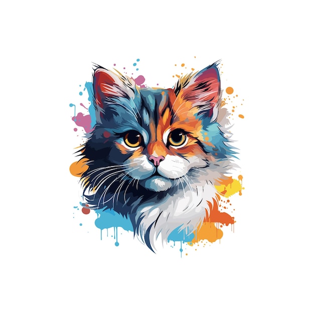 vector illustration of cute cat