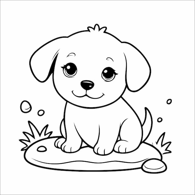 Vector illustration of cute Chick coloring page for kids