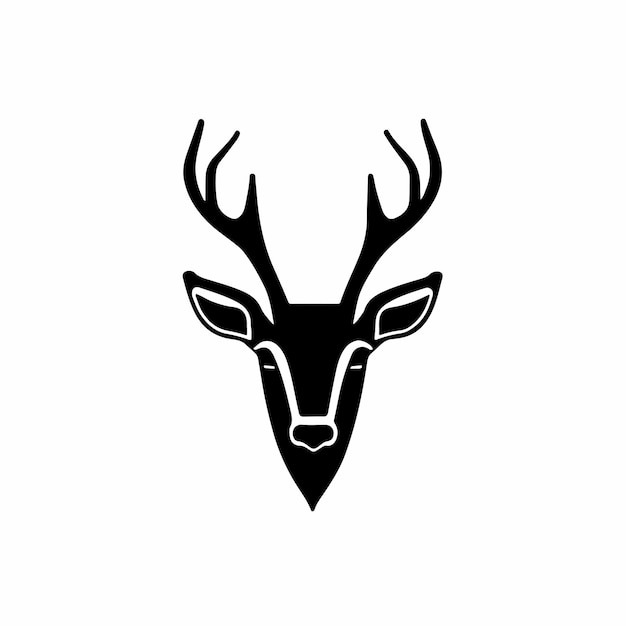 Vettore illustrazione vettoriale di un carino viso di cervo, neonato di renna, icona di personaggio, elemento di design grafico isolato
