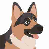 Vector vector illustration of a cute dog for children