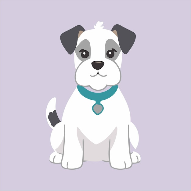 Vector vector illustration of a cute dog for kids books