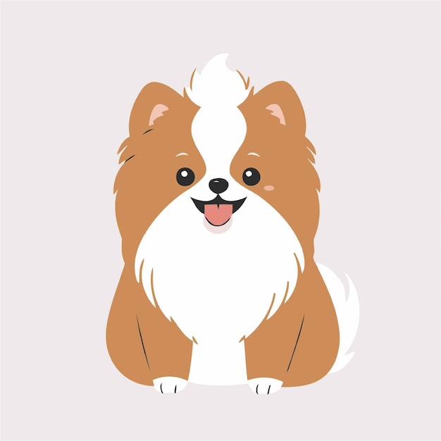 Vector illustration of a cute Dog for toddlers