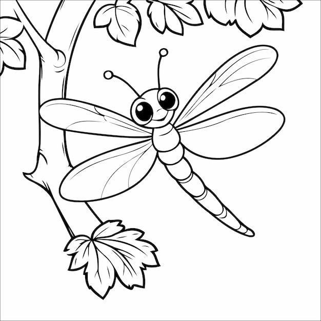 Vector illustration of cute Falcon coloring page for kids