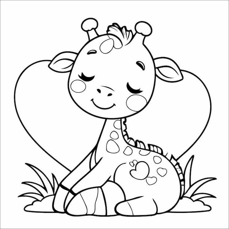Vector vector illustration of cute fish coloring page for kids