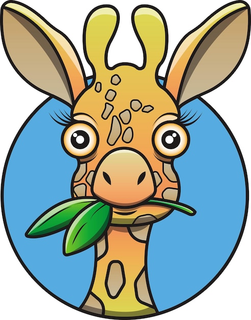 Vector Illustration of Cute Giraffe