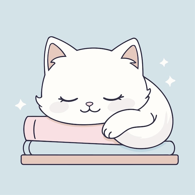 Векторная иллюстрация милой детской книги "Котёнок"