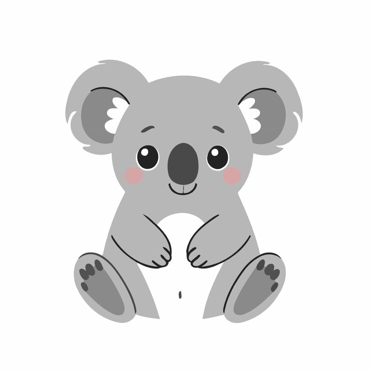 子供向けの物語本の可愛いコアラのベクトルイラスト