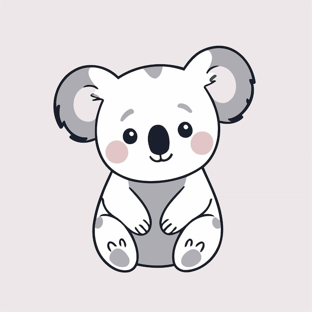 Vector vector illustration of a cute koala for kids