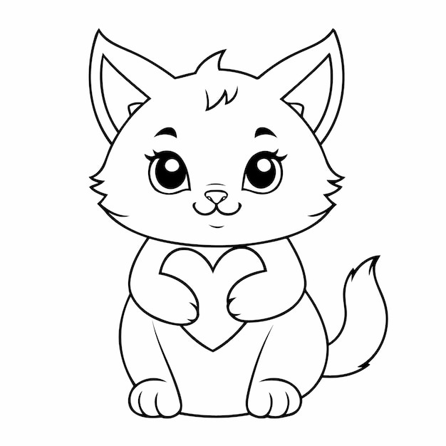 幼児向けに手で描かれた可愛いリンクスのベクトルイラスト