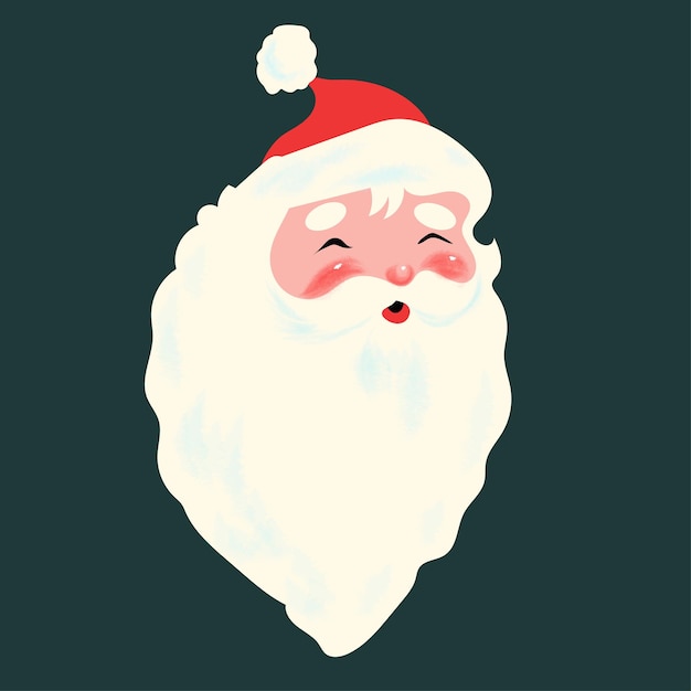 Vector illustration of cute Santa Claus.