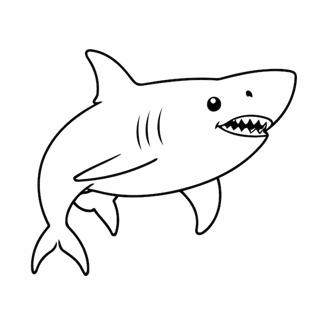 子供のための可愛いサメのベクトルイラスト