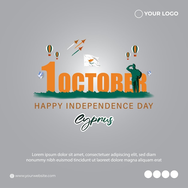 Vector illustration for cyprus independence day