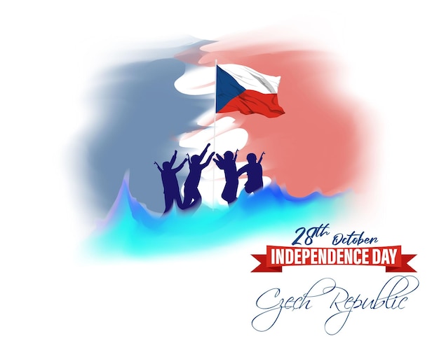 Vector vector illustration for czeck republic independence day-27 october