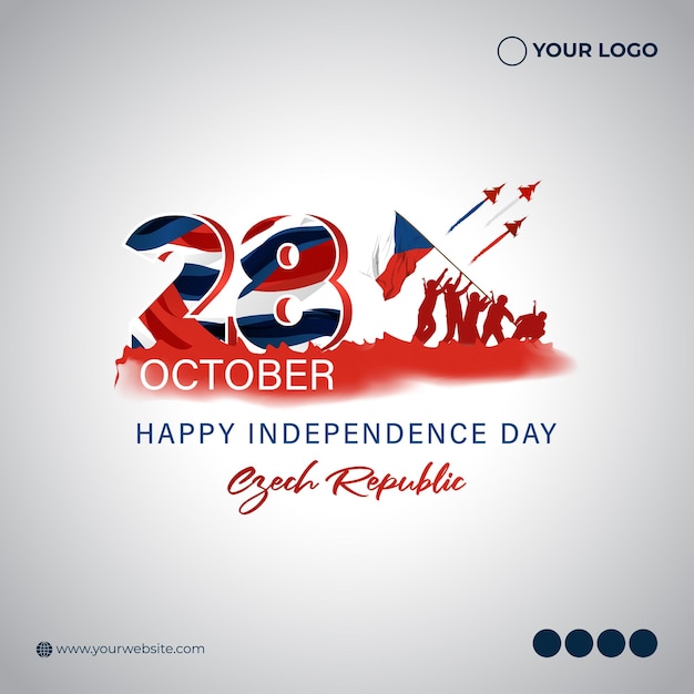 Vector illustration for Czeck republic independence day banner