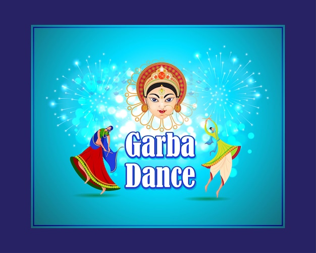 Vector illustration for Dandiya night greeting