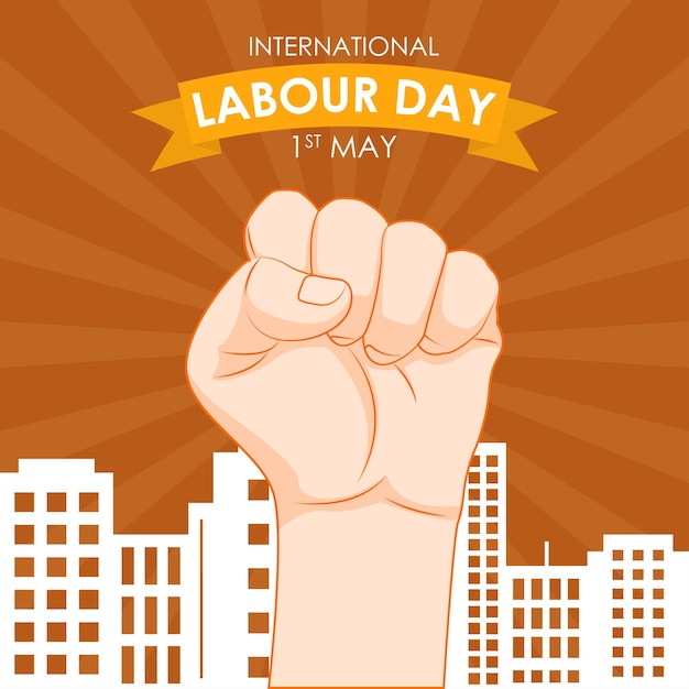 Vector illustration day for International Workers' Day