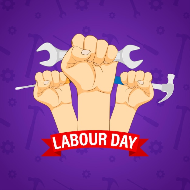 Vector illustration day for International Workers' Day