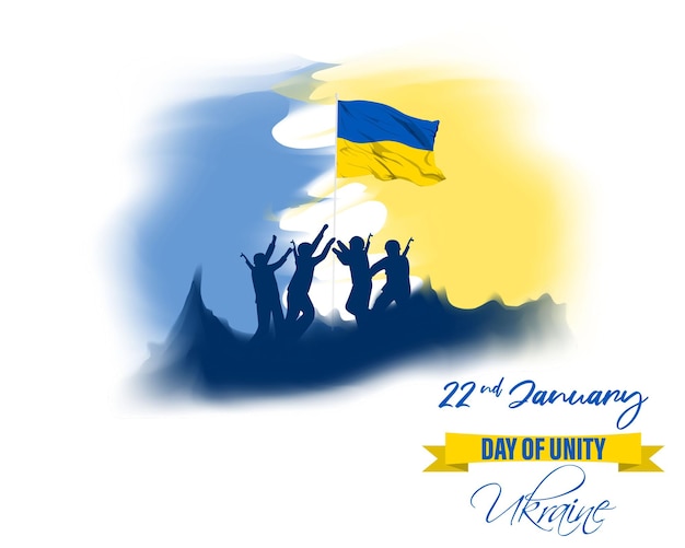 Vector illustration for a day of unity of Ukraine