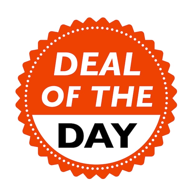 Premium Vector | Vector Illustration Deal Of The Day Flag Label. Modern