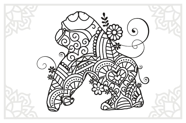 Vector vector illustration decorative animal gorilla on white background