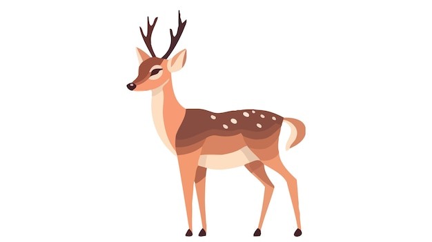 Vector Illustration of Deer isolated on white background