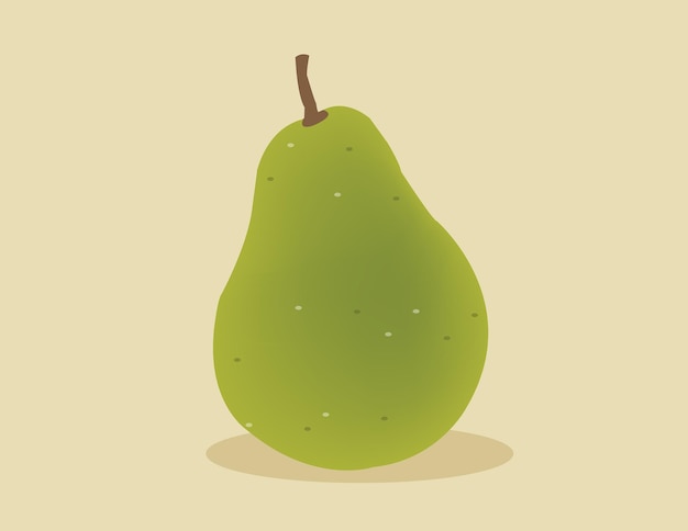 Vector illustration of delicious fresh pear fruit