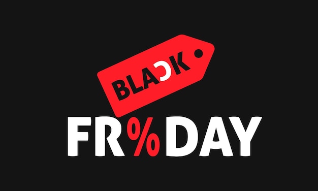 Concetto di design di illustrazione vettoriale del black friday osservato il 25 novembre