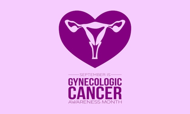 Vector illustration design concept of gynecologic cancer awareness month observed on every september