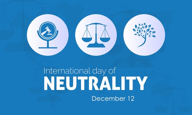 Vector illustration design concept of International Day of Neutrality observed on December 12