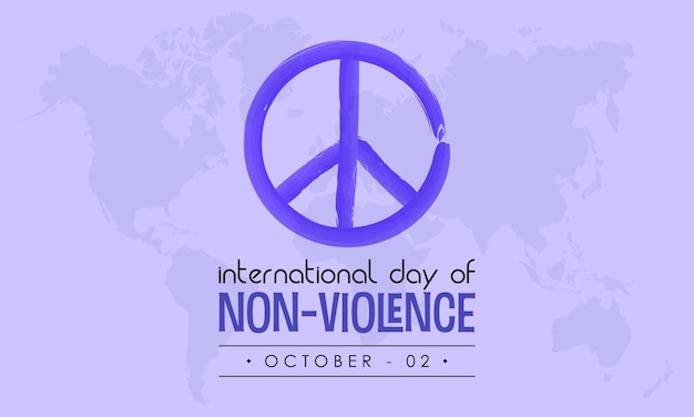 Vector illustration design concept of international day of nonviolence observed on every 2nd october