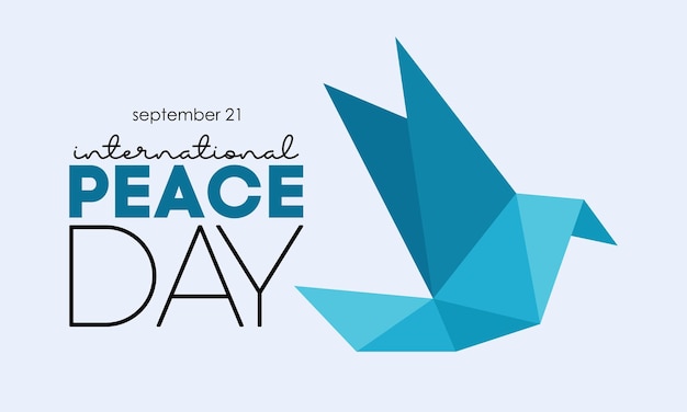 Vector illustration design concept of International day of peace observed on every september 21