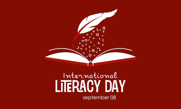 Vector vector illustration design concept of international literacy day observed on every september