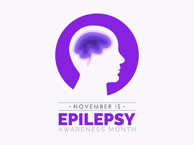 Vector vector illustration design concept of national epilepsy awareness month observed on every november