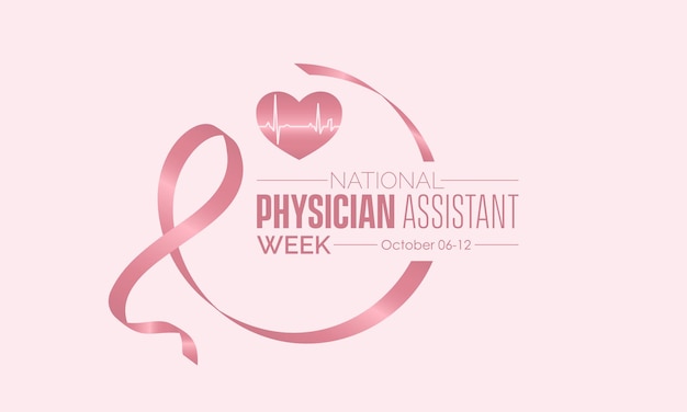 Vector illustration design concept of national physician assistant week observed on october 612