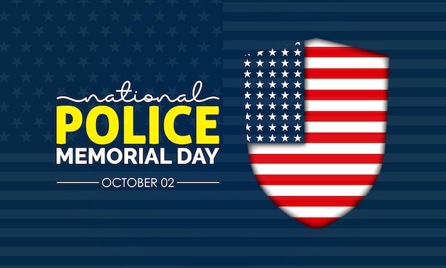 Vector illustration design concept of national police memorial day observed on october 2