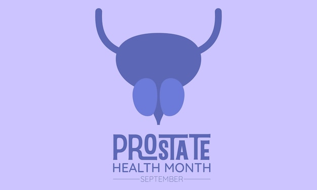 Vector illustration design concept of national prostate health month observed on every September