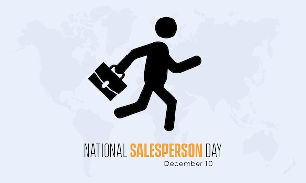 12월 10일에 관찰된 National Salesperson Day의 벡터 일러스트레이션 디자인 컨셉