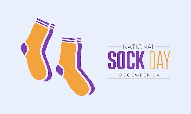 Concetto di design di illustrazione vettoriale del national sock day osservato il 4 dicembre