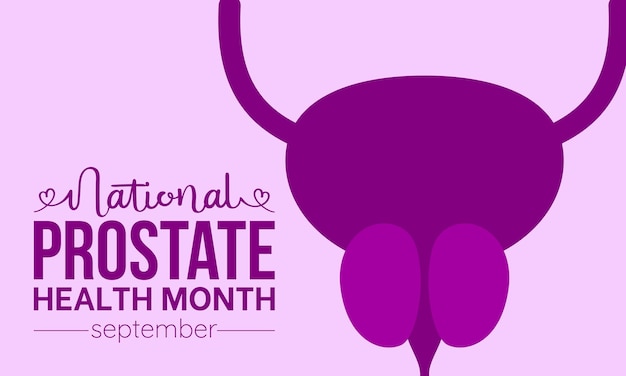毎年 9 月に観察される全国前立腺健康月間のベクトル イラスト デザイン コンセプト