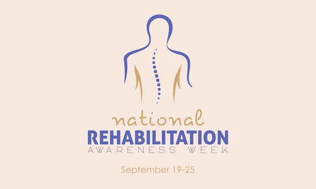 Концепция дизайна векторной иллюстрации национальной недели осведомленности о реабилитации, проводимой каждый сентябрь