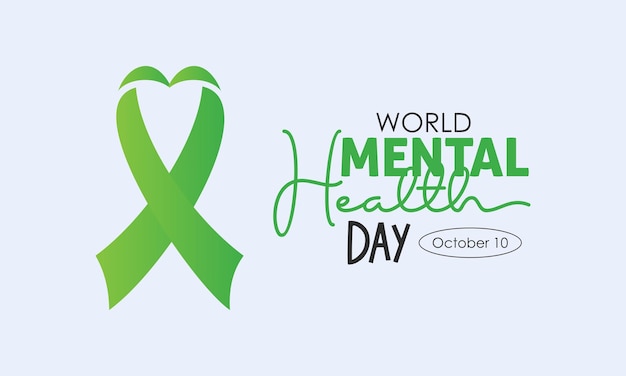 10월 10일에 관찰된 세계 정신 건강의 날의 벡터 일러스트 디자인 컨셉