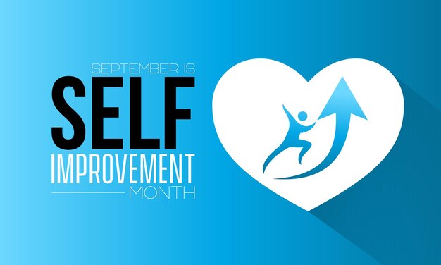 Vector illustration design concept of self improvement month observed on every september