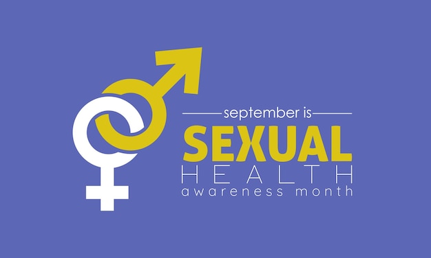 Concetto di design di illustrazione vettoriale del mese della salute sessuale osservato ogni settembre