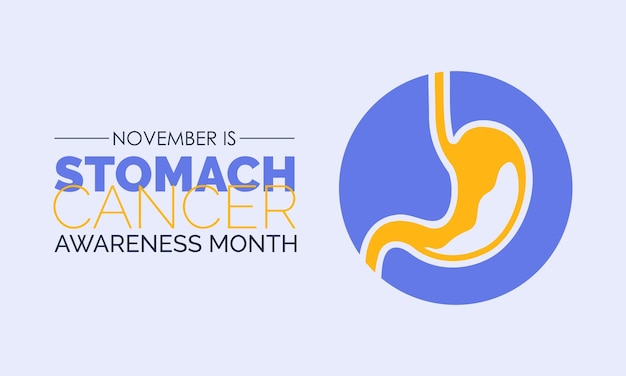 Vector illustration design concept of Stomach Cancer Awareness Month observed on every November