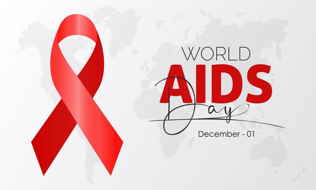 Vector vector illustration design concept of world aids day observed on december 1