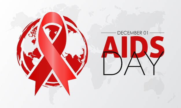 Vector illustration design concept of World AIDS Day observed on December 1