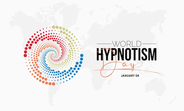 Vector illustration design concept of World Hypnotism Day observed on January 4