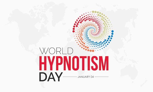 Vector illustration design concept of World Hypnotism Day observed on January 4